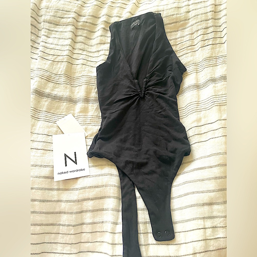 NWOT attached Naked brand tank suit. Black size xs